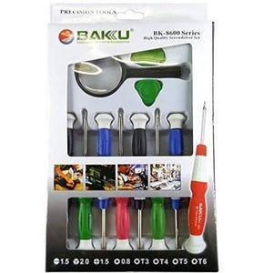 Baku 11 Pcs Bk- 8600 Stainless Steel Precision Screwdriver Tool Kit Set For Mobile Laptop Repairing