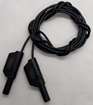 Black Banana Clip Wires 2 Meter | High-Quality Test Leads | Digilog.pk