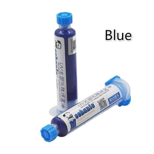 Blue Mechanic Uv Curable 10cc Solder Mask Ink Pcb Fixing Repairing Welding Oil Paint Prevent Corrosive Arcing