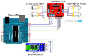 Components Of Making Bluetooth Controlled Robot Using Arduino Just component