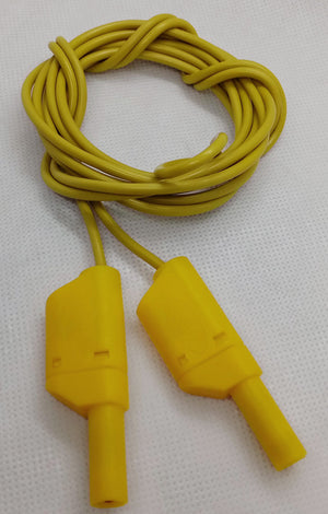 Yellow Banana Clip Wires 2 Meter | High-Quality Test Leads | Digilog.pk