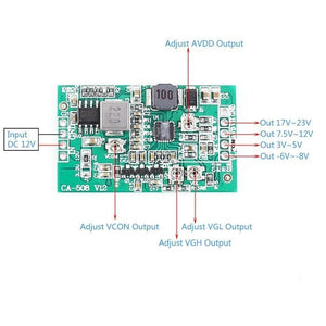 Ca-508 Boost Board Module Lcd Tcon Board Vgl Vgh Vcom Avdd 4 Channel Adjustable Step Up Module