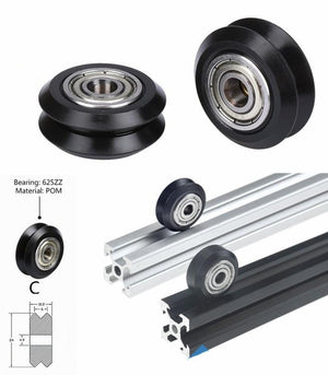 Cnc V-slot Bearing Openbuilds Wheel Pom Mr105zz 625zz Bore 5mm Passive Round Gear