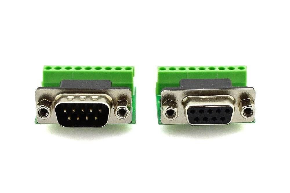 Rs232 Adapter Serial Connection Db9-male To 9-pin Terminal Block Breakout Board