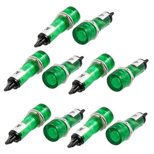 Dc 12v Recessed Green Pilot Light Signal Indicator Lamp