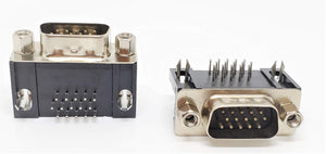 Db15 Male Right Angle Connector d Sub High Density Pcb Mounting 15 Pin 3 Rows Connector Dbhd 15