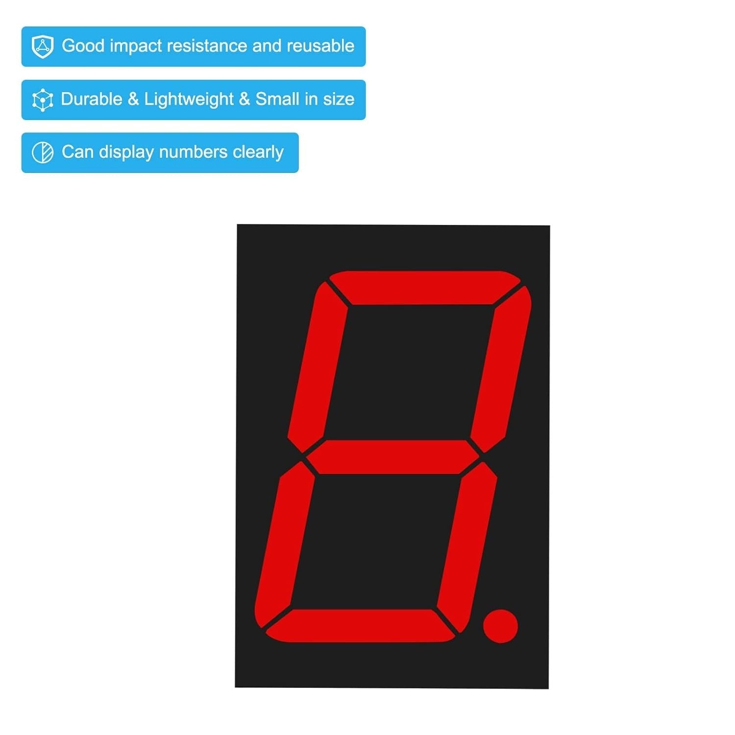 Fjs18101bh 38mmx56mmx11mm Led 7 Segment 1 Digit Red Common Anode Display 1.8 Inch Digit Size
