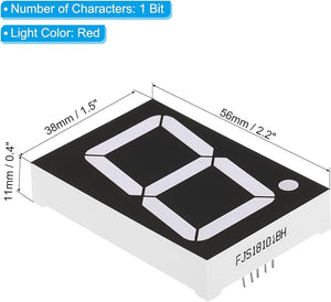 Fjs18101bh 38mmx56mmx11mm Led 7 Segment 1 Digit Red Common Anode Display 1.8 Inch Digit Size