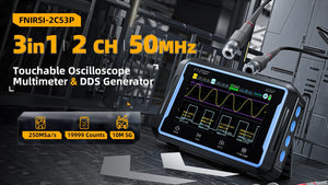 Fnirsi 2c53p 3-in-1 50mhz Dual Channel Oscilloscope Signal Generator Multimeter (portable Dso)