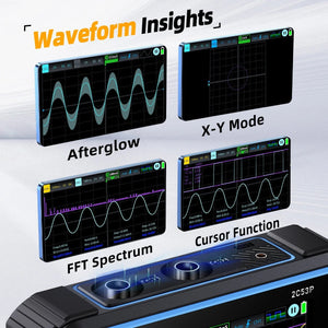 Fnirsi 2c53p 3-in-1 50mhz Dual Channel Oscilloscope Signal Generator Multimeter (portable Dso)