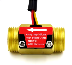 YF-B1 Brass Flow Sensor Meter DN15 – NPT Thread, Hall Effect, DC5-24V Energy Meter