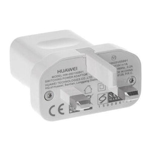 Genuine Huawei Hw-050100b01 Uk 3pin Charger White Power Adapter 5v 1a
