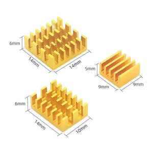 Gold Color Raspberry Pi 4b Pi4 Radiator Heatsink Heat Sink