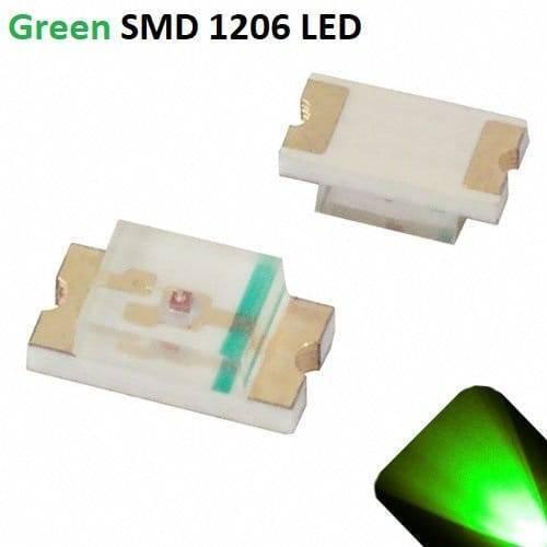 Green Smd 1206 Led Super Bright Light Emitting Diode