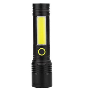 Handheld Rechargeable Emergency Torch Flashlight With Zoom Bn-537 Universal Flashlight Dust Protection Type-c Charging