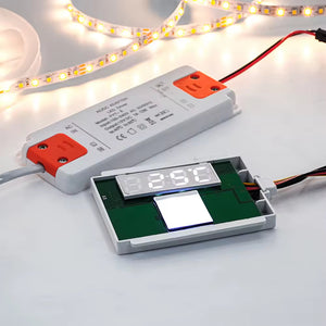 On Demand Handy Dc12v 5a 60w Single Button Mirror Touch Sensor Switch With Time Temperature Display Screen Touch Sensor Switch For Mirrors