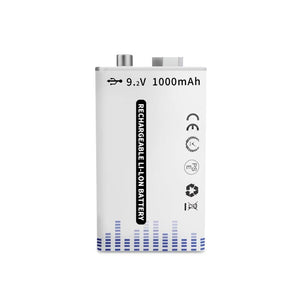 9v Rechargeable Lithium Battery 1000mah – Usb Type-c (6f22)