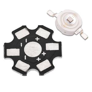 High Power Uv Led Chip 3w Purple Uv Ultraviolet Bulb Lamp 1 Heat Sink Plus 1 Uv Led Light