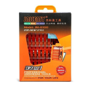 Jakemy 32 In 1 Multifunctional Screwdriver Set Tool Kit Jm-8100 For Mobile Phone Pc Repair