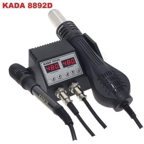 Kada Digital Smd Rework Station 8892d 2 In 1 Hot Air Gun And Soldering Iron Welding Station With Nozzle