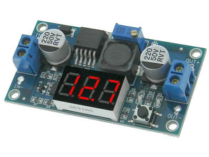 Lm2596 2a Buck Step-down Power Converter Module Dc 4.0~40 To 1.3-37v Led Voltmeter