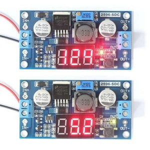 Lm2596 2a Buck Step-down Power Converter Module Dc 4.0~40 To 1.3-37v Led Voltmeter