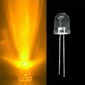 Large 10mm Yellow Led Crystal