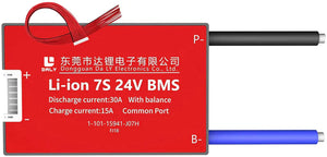 Li-ion 7s 24v Discharge 30a Charge 15a Lithium Battery Protection Board With Balance Pcm Bms