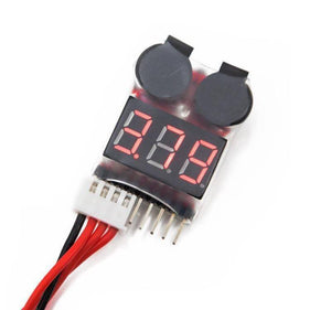 Lipo Buzzer Battery Voltage Indicator Volt Meter Battery Level Tester 1s-8s With Buzzer
