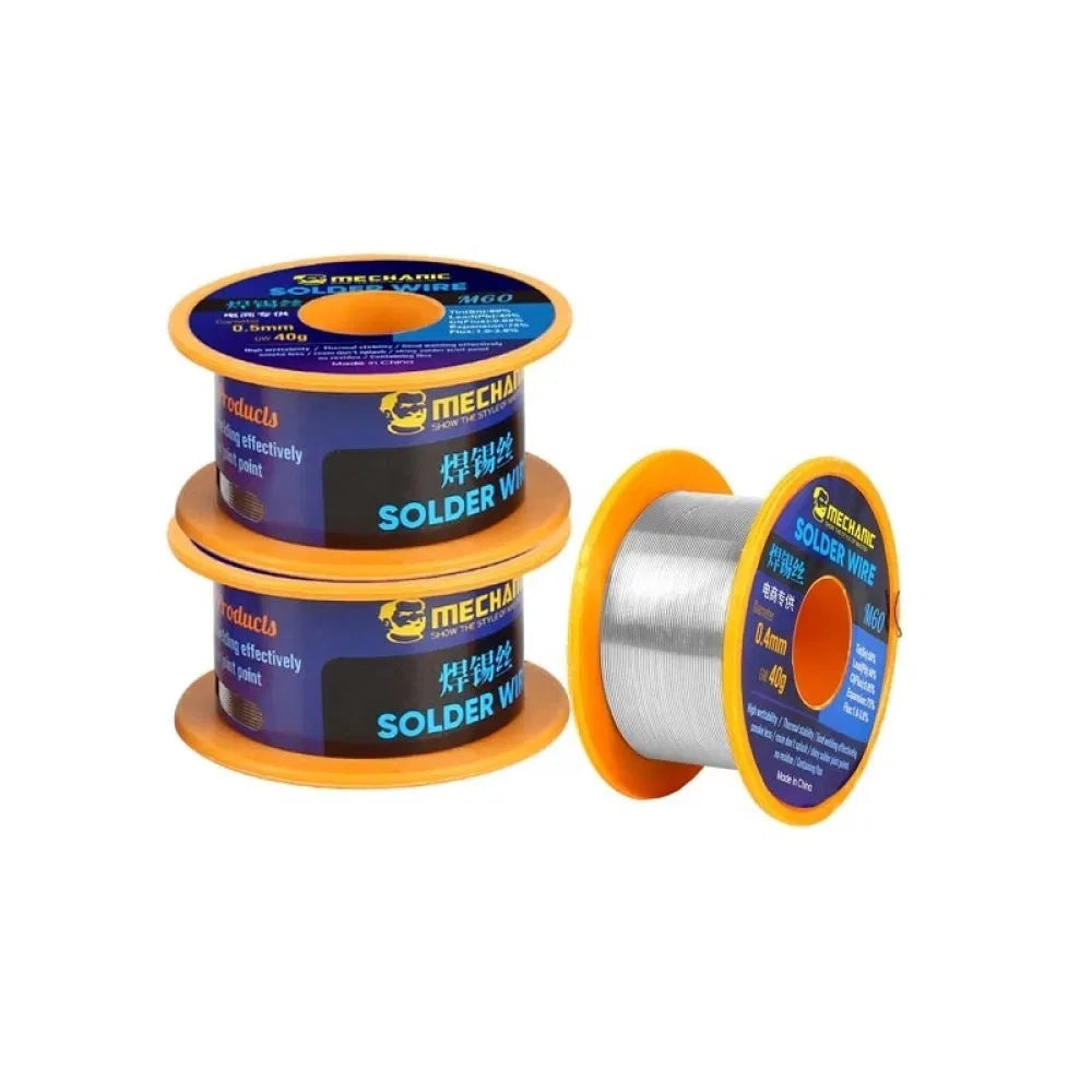 Mechanic Ds6+m60 40g 0.4mm Electronic Soldering Welding No-clean Rosin Solder Wire