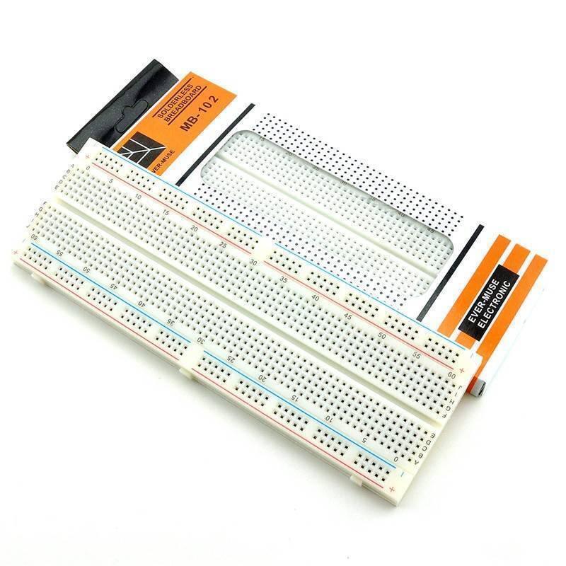 Mb102 Breadboard 830 Points Solderless Prototyping Breadboard High Quality