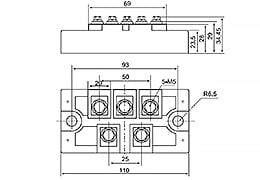 Mds150-16 Three Phase Diode Bridge Rectifier 150a 1600v | Digilog.pk