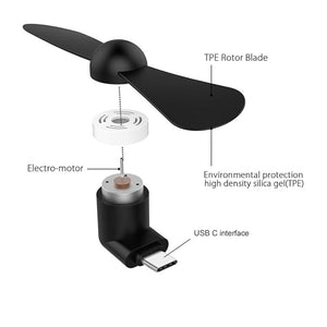 Mini Type-c High Speed Usb Mobile Cooler Fan | Portable Android Cooling Fan