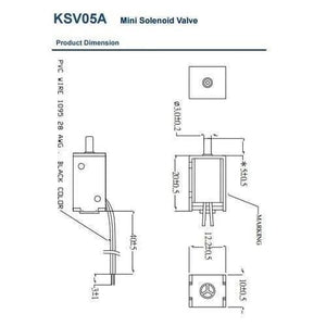 Mini 3v Dc Solenoid Valve Ksv05a Normally Open For Gas Air Valve
