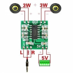 Digital Stereo Audio Amplifier Board Pam8403 Mini Two Channel 2x3w Class d Audio Power Amplification Module