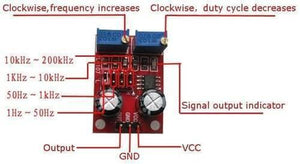 Ne555 Pulse Frequency Duty Cycle Adjustable Module Square Wave Signal Generator