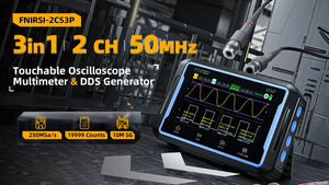 Fnirsi 2c53p 3-in-1 50mhz Dual Channel Oscilloscope Signal Generator Multimeter (portable Dso)