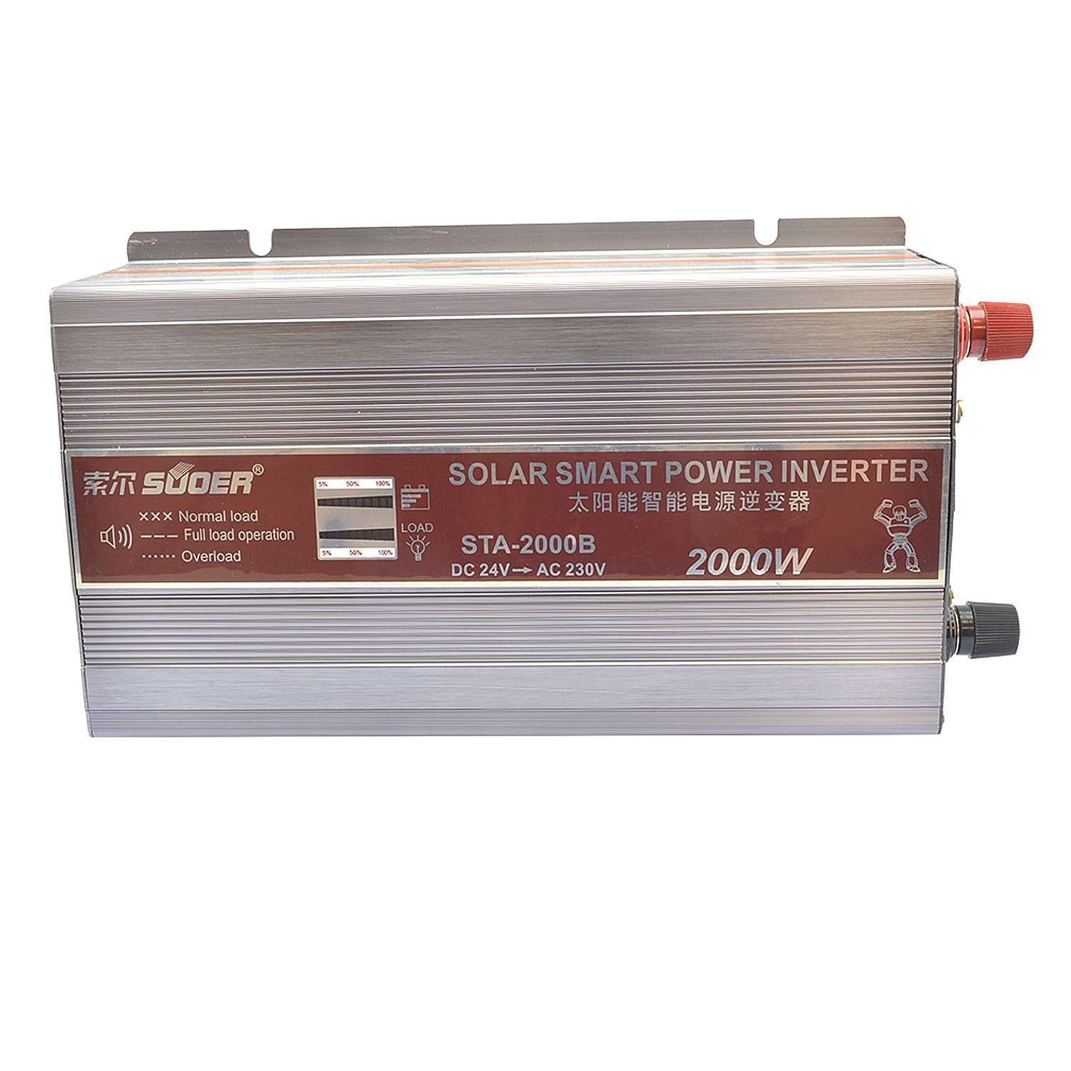 Original Suoer 24V 2000W Inverter STA-2000B 2022 Modified Sine Wave Solar Power USB 24V DC to 220VAC