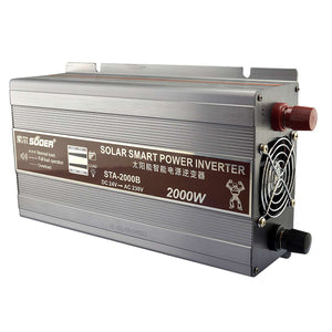 Original Suoer 24V 2000W Inverter STA-2000B 2022 Modified Sine Wave Solar Power USB 24V DC to 220VAC