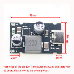 PD 65W Fast Charging Module Type C Interface Fast Charging Adapter Board DC8 to 32V Charging Protection