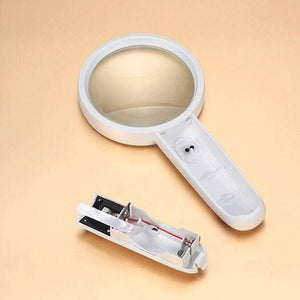 Portable 65mm 4x Handheld Magnifier With High-quality Magnifying Glass Led Lights Mg6b-4