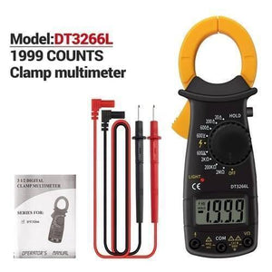 Portable Handheld Digital Clamp Meter Dt3266l Ac Dc Multimeter Voltage Current Resistance Tester