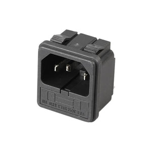 Power Socket 15a 250v Ac 3 Terminal Power Socket With Fuse Holder Connector Power Plug