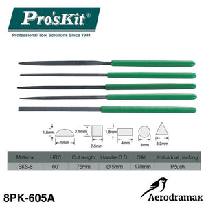 Pro’sKit 8PK-605A 5Pcs Needle File Set