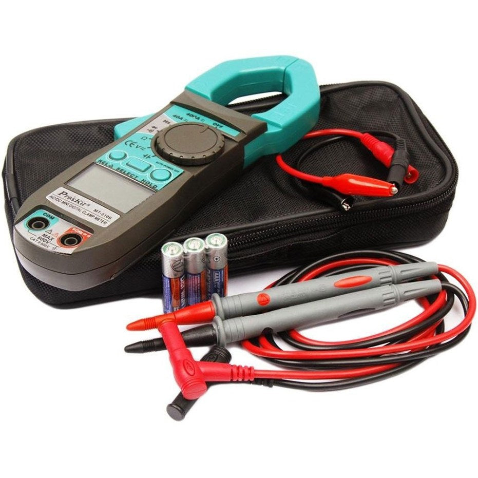 ProsKit MT-3109 AC True RMS DC Current Digital Clamp Meter Multimeter Current Frequency Capacitance Test Meter Electrician Hand Tools