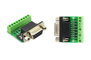 Rs232 Adapter Serial Connection Db9-male To 9-pin Terminal Block Breakout Board