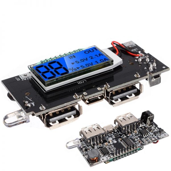 Lcd Display Dual Usb 5v 1a 2.1a Power Bank
