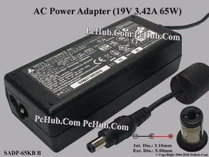 Sadp-65kb Ac Adapter- Laptop 19v 3.42a, 5.5/2.1mm Jack On Output