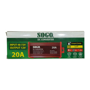 SOGO 20A DC Converter | 48-72V to 12V Step Down Voltage Regulator