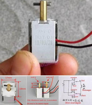 Dc 6-12v Bidirectional Self-retaining Solenoid Push Pull Electromagnet Pjt-01d